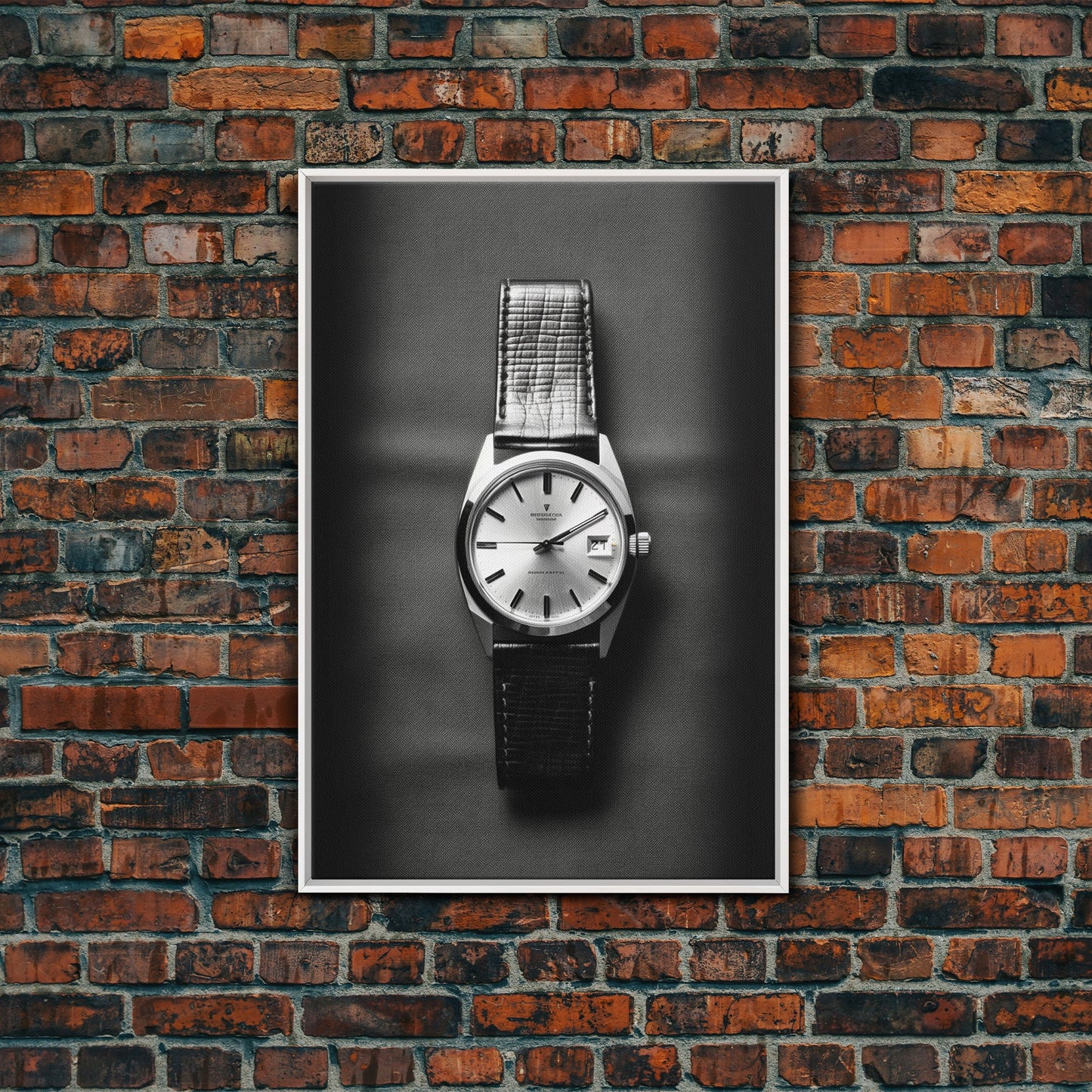Classic Wrist Watch Wall Art, Watch Art, Watch Face, Black And White, Minimalist Print, Wall Decor, Canvas Print, Wall Art, Framed Canvas