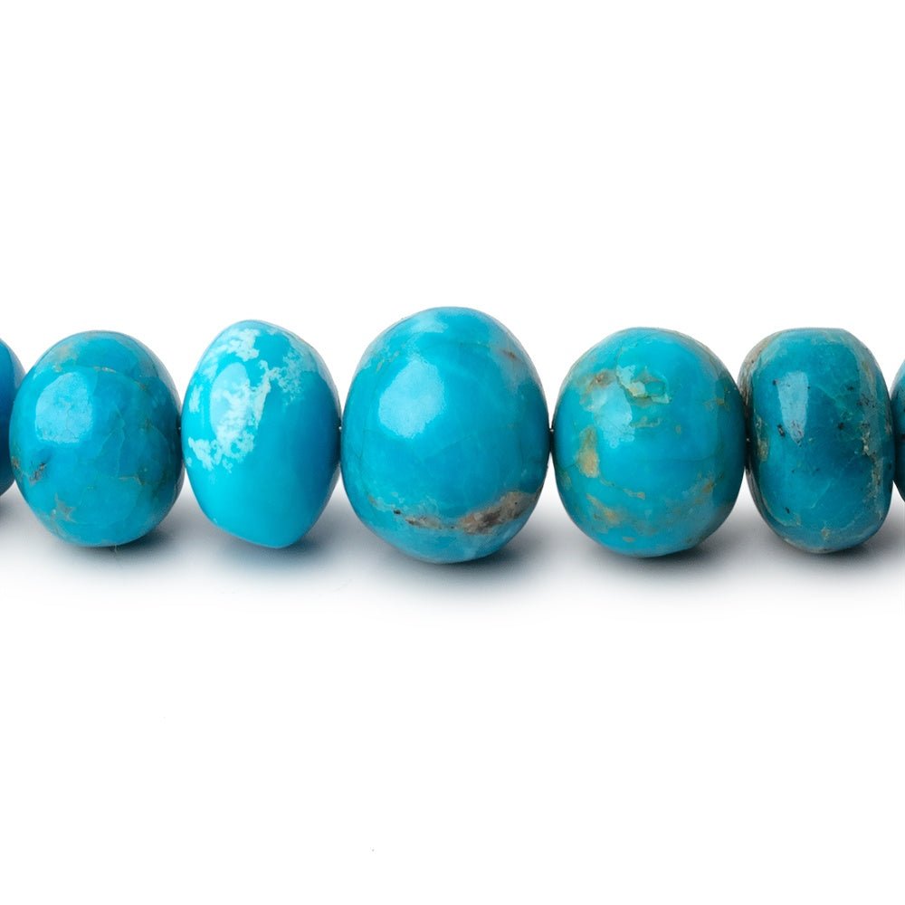 3-12mm Mongolian Turquoise Plain Rondelle 16 inch 106 Beads
