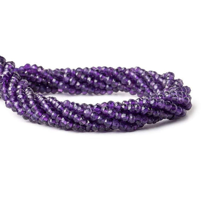 3-3.5mm Amethyst Faceted Rondelle Beads 13 inch 132 pieces