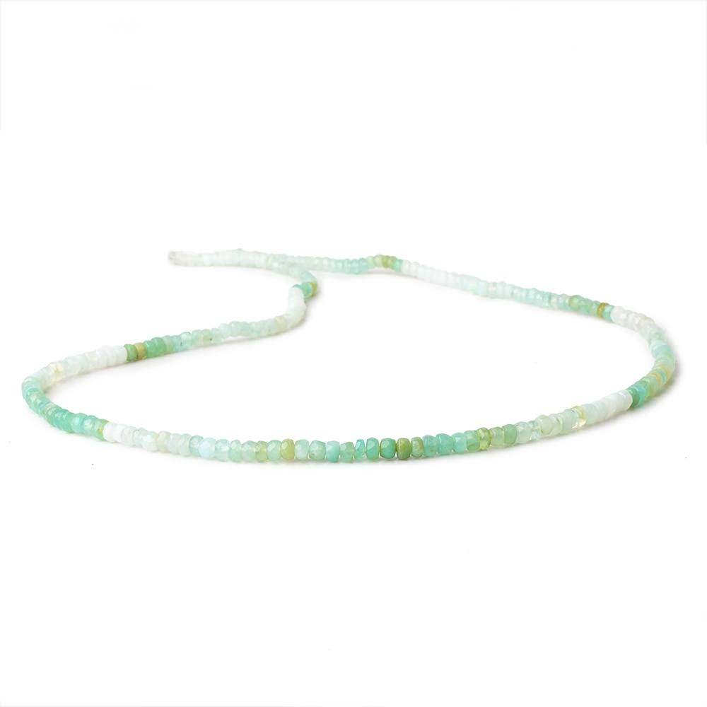 3-3.5mm Blue Peruvian Opal Faceted Rondelle Beads 16 inch 200 pieces