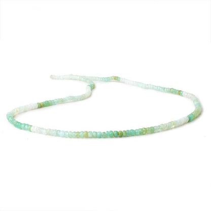 3-3.5mm Blue Peruvian Opal Faceted Rondelle Beads 16 inch 200 pieces