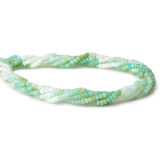 3-3.5mm Blue Peruvian Opal Faceted Rondelle Beads 16 inch 200 pieces