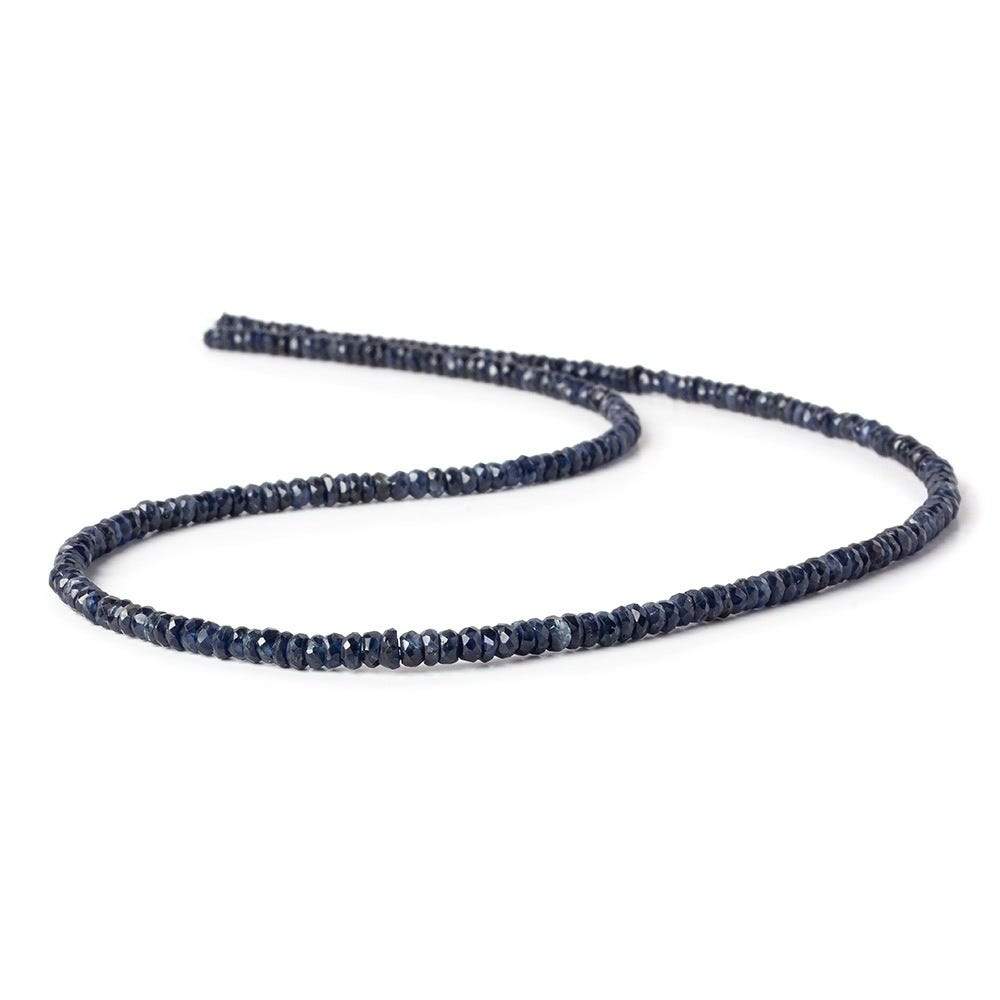 3-3.5mm Cambodian Blue Sapphire Faceted Rondelles 15.5 inch 227 beads A