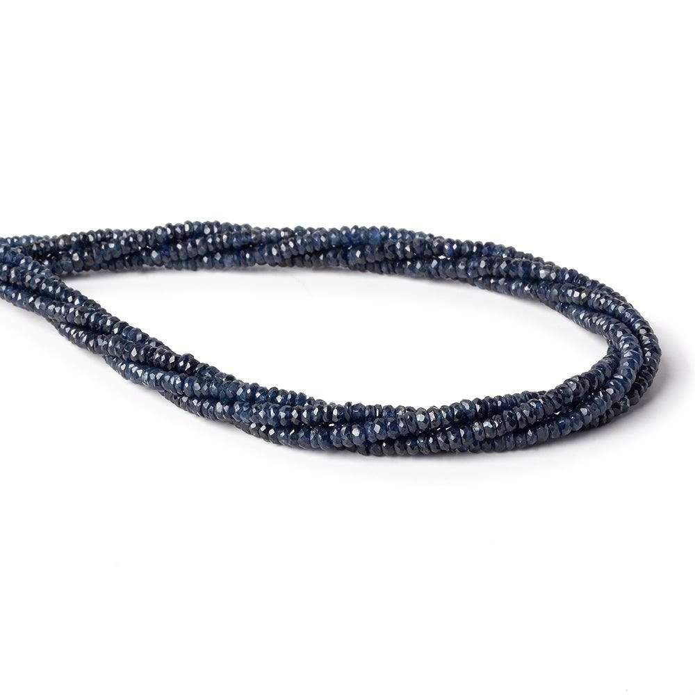 3-3.5mm Cambodian Blue Sapphire Faceted Rondelles 15.5 inch 227 beads A