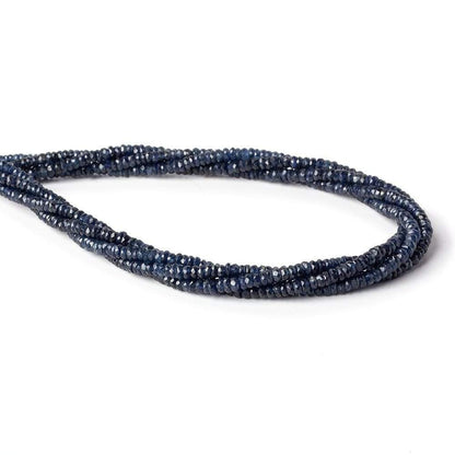 3-3.5mm Cambodian Blue Sapphire Faceted Rondelles 15.5 inch 227 beads A