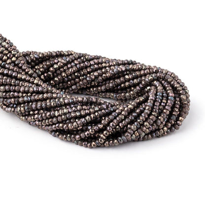 3-3.5mm Chocolate Mystic Spinel Faceted Rondelle Beads 13 inches 140 pieces