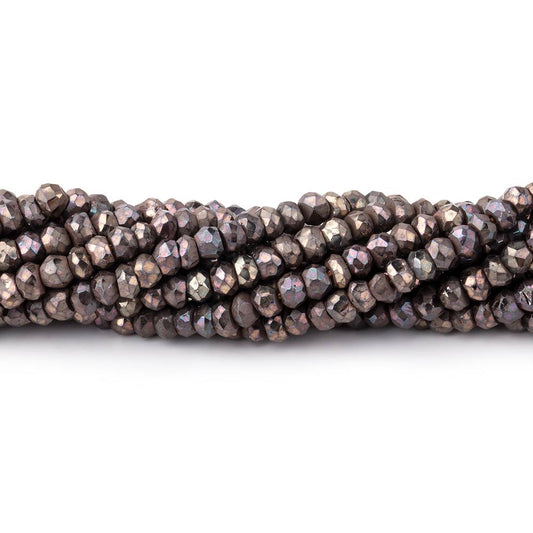 3-3.5mm Chocolate Mystic Spinel Faceted Rondelle Beads 13 inches 140 pieces