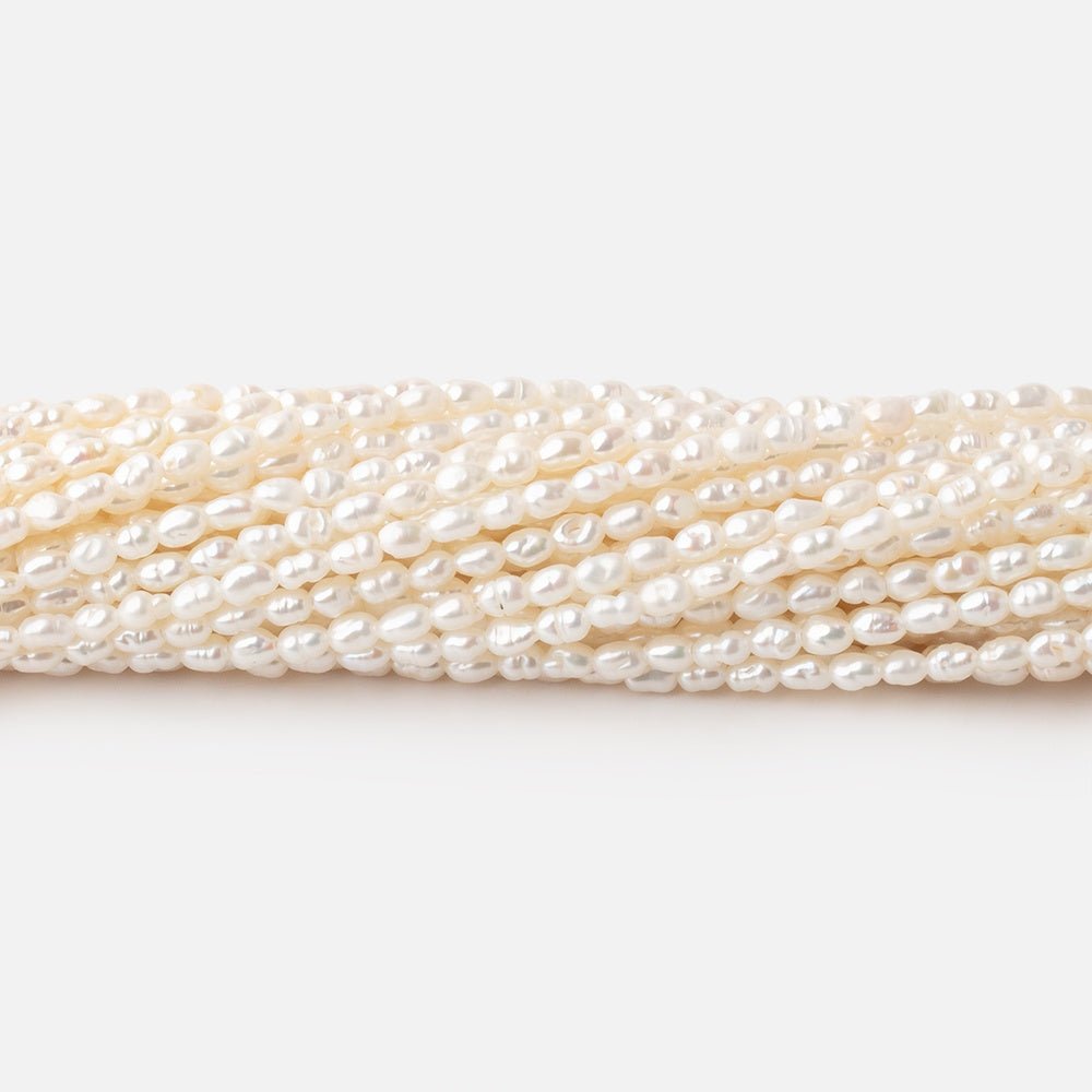 3-3.5mm Creamy Petite Baroque Freshwater Pearls 14.75 inch 100 Beads AA