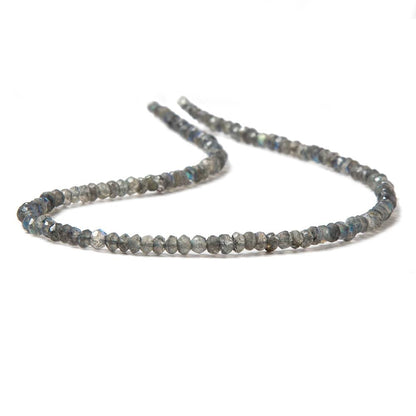 3mm Labradorite faceted rondelle Beads 13.5 inch 154 pieces