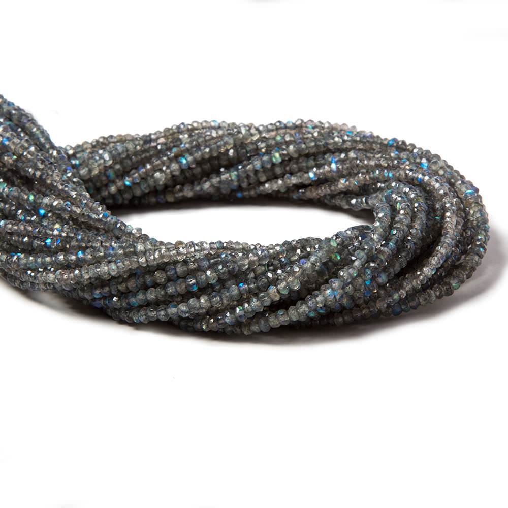 3mm Labradorite faceted rondelle Beads 13.5 inch 154 pieces