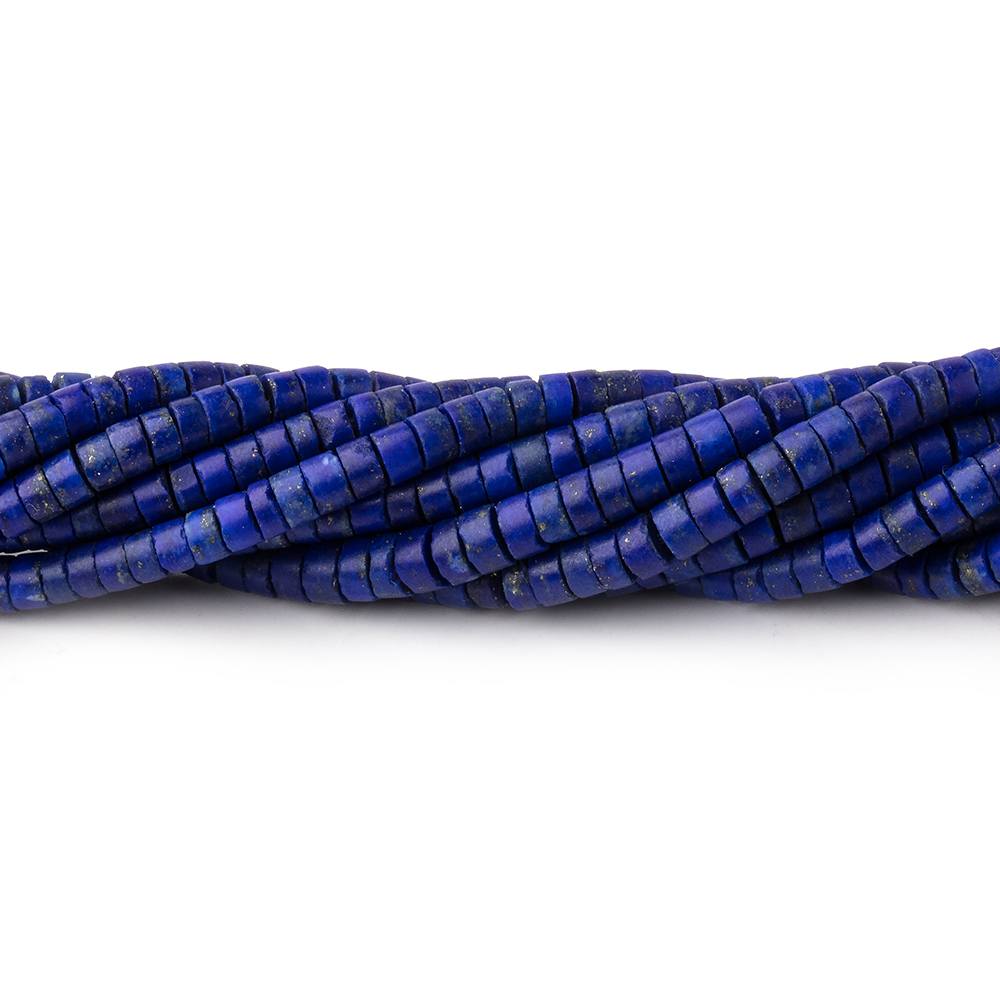 3-3.5mm Lapis Lazuli Hand Cut Heishi Beads 15 inch 200 pieces