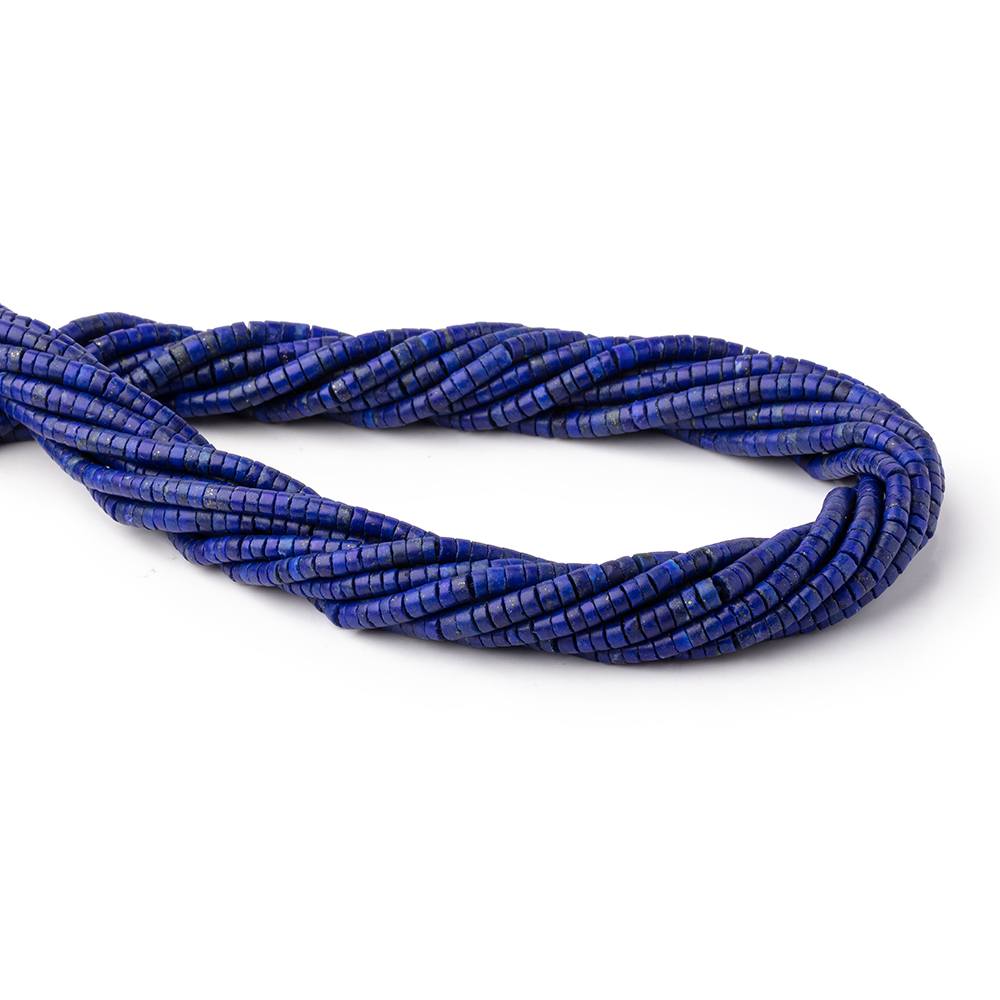 3-3.5mm Lapis Lazuli Hand Cut Heishi Beads 15 inch 200 pieces