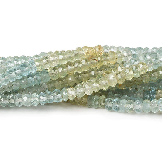3-3.5mm Multi Beryl faceted rondelle beads 16 inch 190 pieces