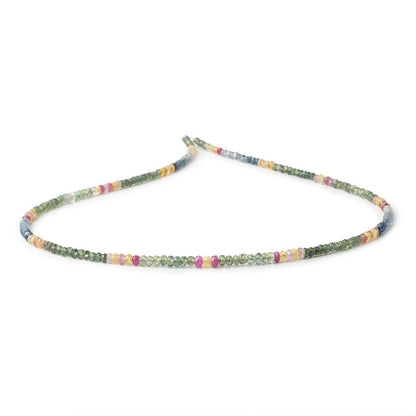 3-3.5mm Multi Color Sapphire Faceted Rondelle Beads 16 inch 200 pieces