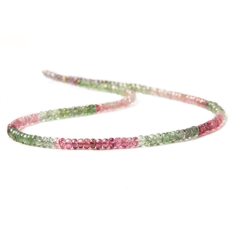 4mm Multi Color Afghani Tourmaline faceted rondelle beads 14 inch 148pcs