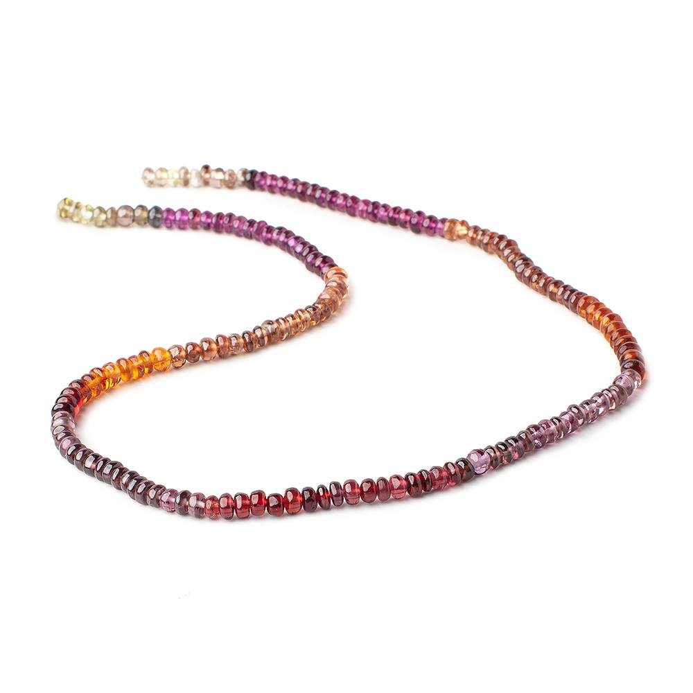 3-3.5mm Multi Gemstone Plain Rondelle Beads 13.5 inch 160 pieces