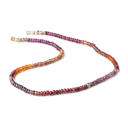 3-3.5mm Multi Gemstone Plain Rondelle Beads 13.5 inch 160 pieces