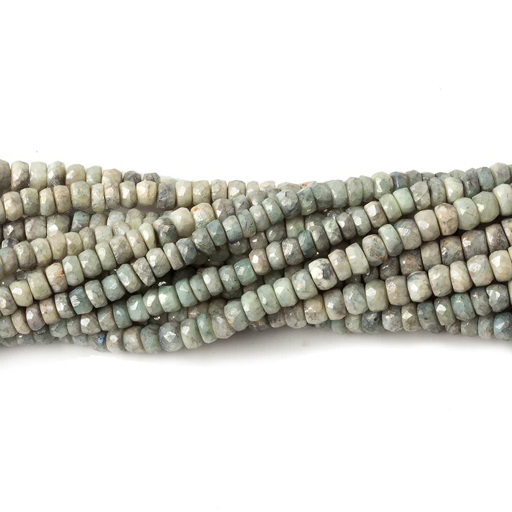 3-3.5mm Mystic Cat's Eye Green Quartz faceted rondelles 16 inch 165 pieces