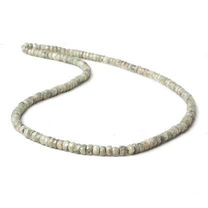 3-3.5mm Mystic Cat's Eye Green Quartz faceted rondelles 16 inch 165 pieces