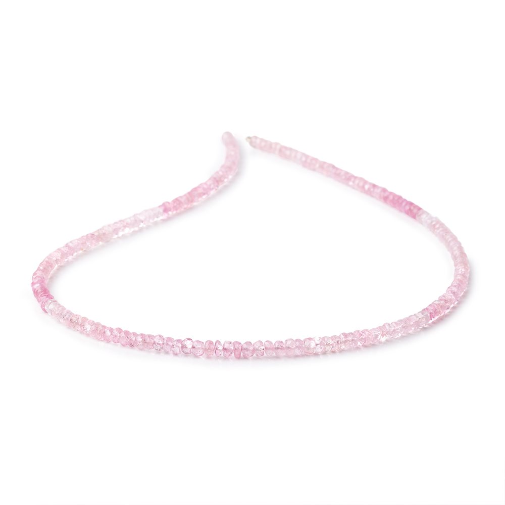 3-3.5mm Pink Burmese Tourmaline Faceted Rondelle Beads 16 inch 200 pieces AAA