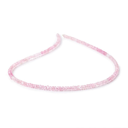3-3.5mm Pink Burmese Tourmaline Faceted Rondelle Beads 16 inch 200 pieces AAA