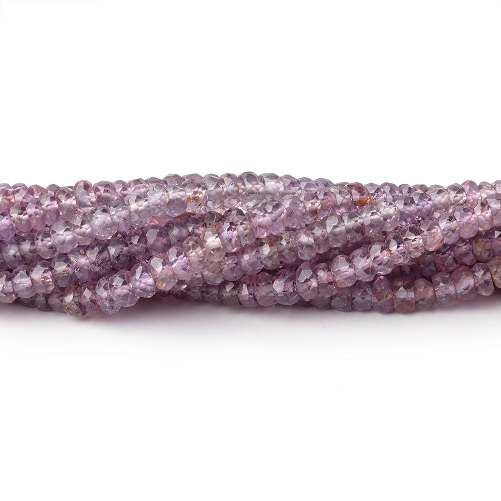 3-3.5mm Purple Spinel faceted rondelles 16 inch 239 beads AA grade