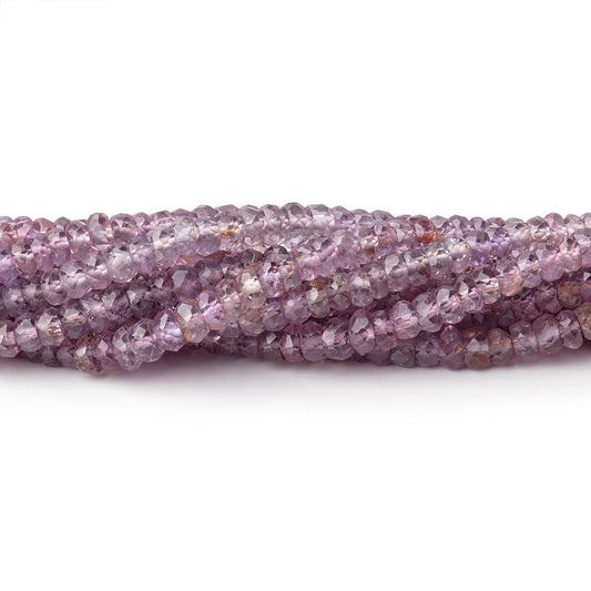3-3.5mm Purple Spinel faceted rondelles 16 inch 239 beads AA grade