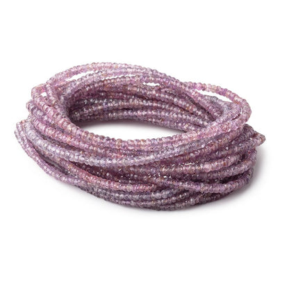 3-3.5mm Purple Spinel faceted rondelles 16 inch 239 beads AA grade