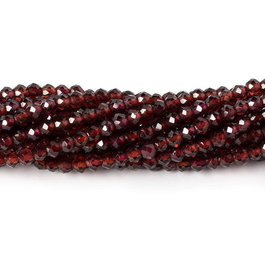 3-3.5mm Pyrope Garnet micro faceted rondelle beads 13 inch 115 pieces