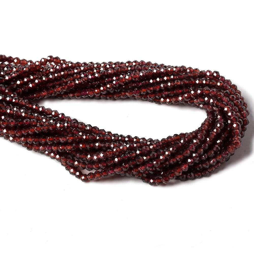 3-3.5mm Pyrope Garnet micro faceted rondelle beads 13 inch 115 pieces