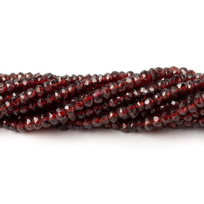 3-3.5mm Red Garnet Faceted Rondelle Beads 13 inch 152 pieces