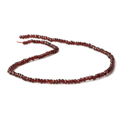 3-3.5mm Red Garnet Faceted Rondelle Beads 13 inch 152 pieces