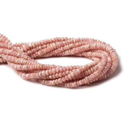 4-5mm Rhodochrosite Plain Rondelle Beads 13 inch 124 pieces