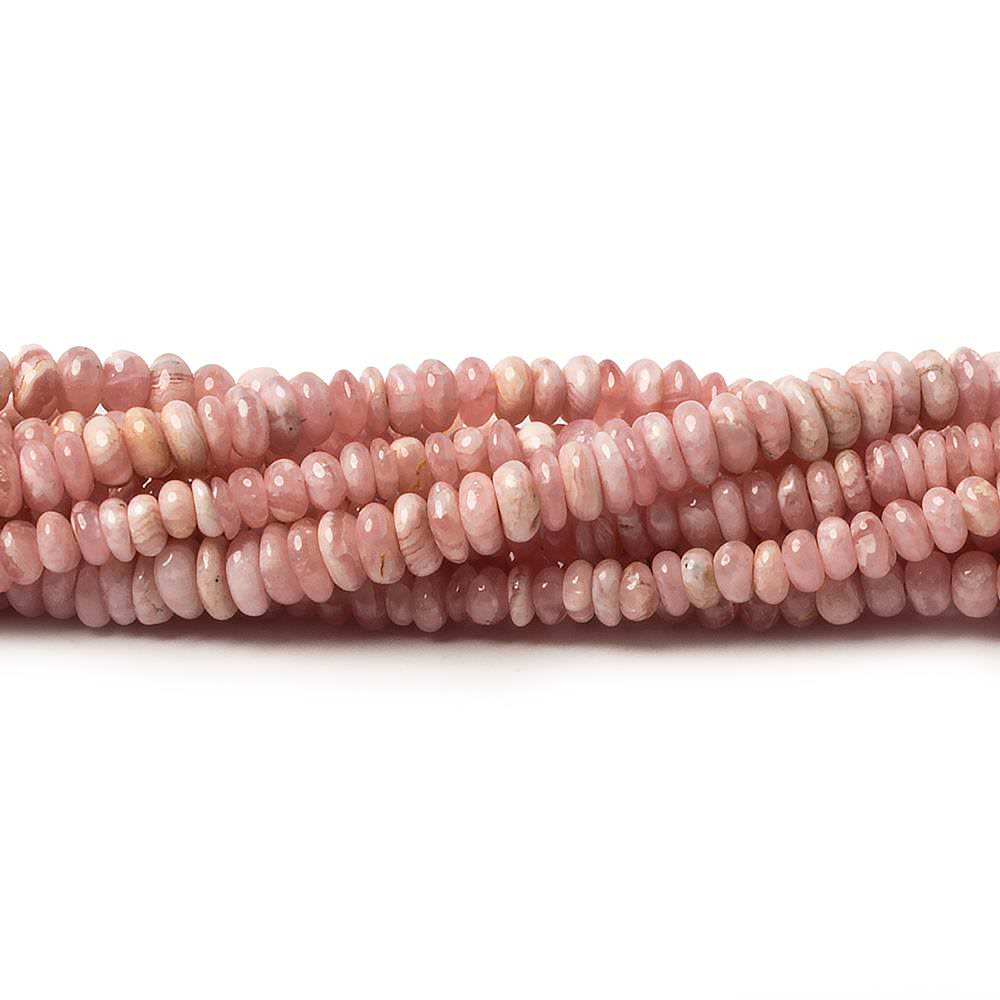 4-5mm Rhodochrosite Plain Rondelle Beads 13 inch 124 pieces