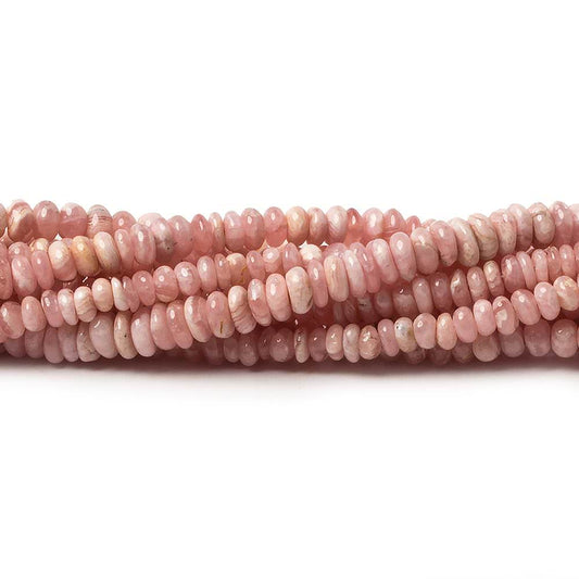 4-5mm Rhodochrosite Plain Rondelle Beads 13 inch 124 pieces