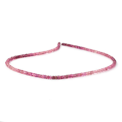 3-3.5mm Rubellite Tourmaline Faceted Rondelle Beads 18 inch 240 pieces AAA