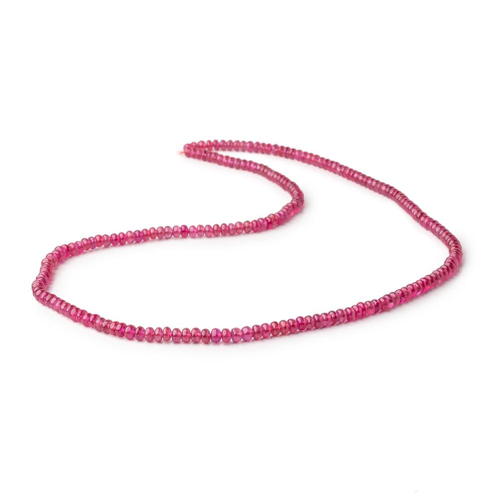 3.2-3.6mm Ruby Plain Rondelle Beads 11 inch 138 pieces