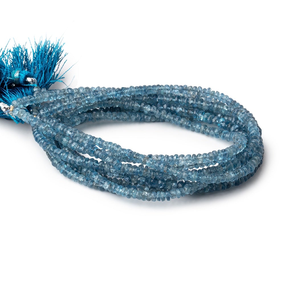 3-3.5mm Santa Maria Aquamarine faceted rondelle beads 16 inch 200 pieces AA