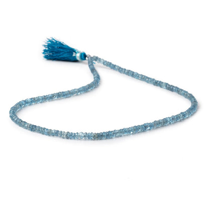 3-3.5mm Santa Maria Aquamarine faceted rondelle beads 16 inch 200 pieces AA