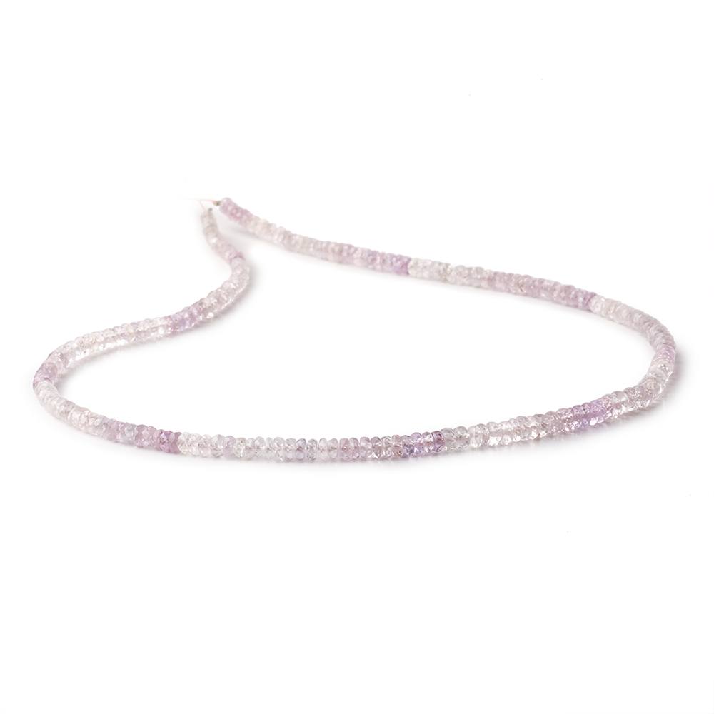 3mm Shaded Pink Sapphire Faceted Rondelle Beads 14 inch 110 pieces