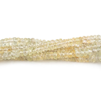 3-3.5mm Yellow Sapphire Faceted Rondelles 13.75 inch 200 Beads