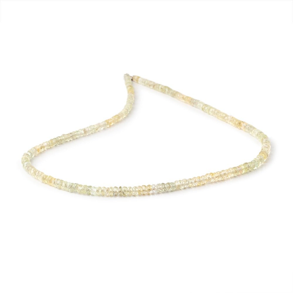 3-3.5mm Yellow Sapphire Faceted Rondelles 13.75 inch 200 Beads