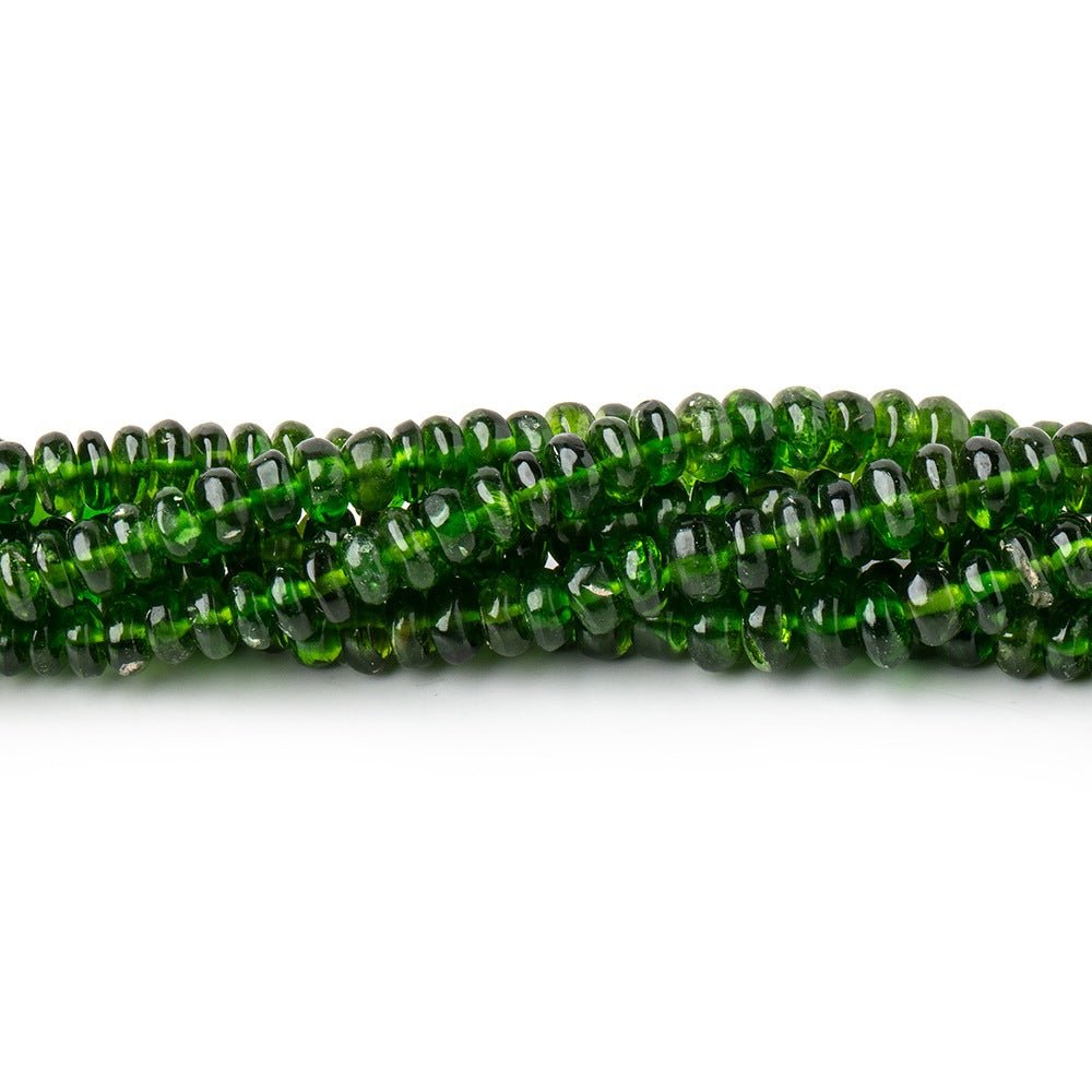 3-4.5mm Chrome Diopside Plain Rondelle Beads 18 inch 220 pieces