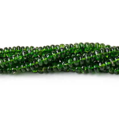 3-4.5mm Chrome Diopside Plain Rondelle Beads 18 inch 220 pieces