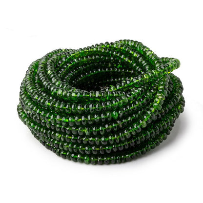 3-4.5mm Chrome Diopside Plain Rondelle Beads 18 inch 220 pieces