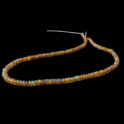 3-4.5mm Ethiopian Opal plain rondelle beads 16 inch 180 pieces AA