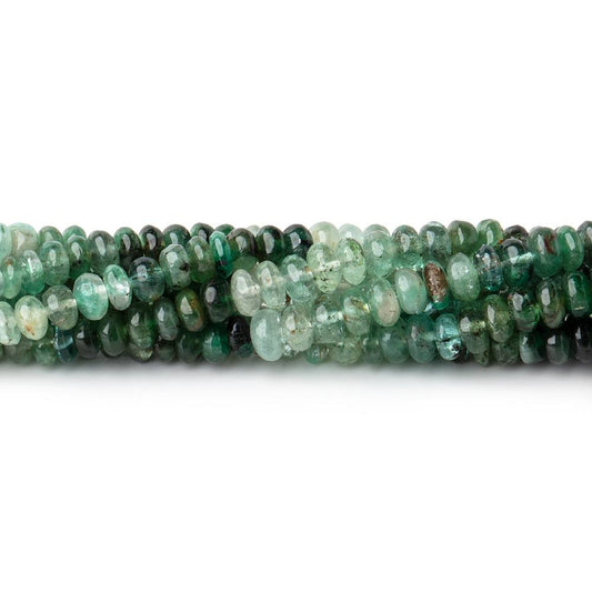 3-4.5mm Shaded Emerald Plain Rondelle Beads 18 inch 190 pieces