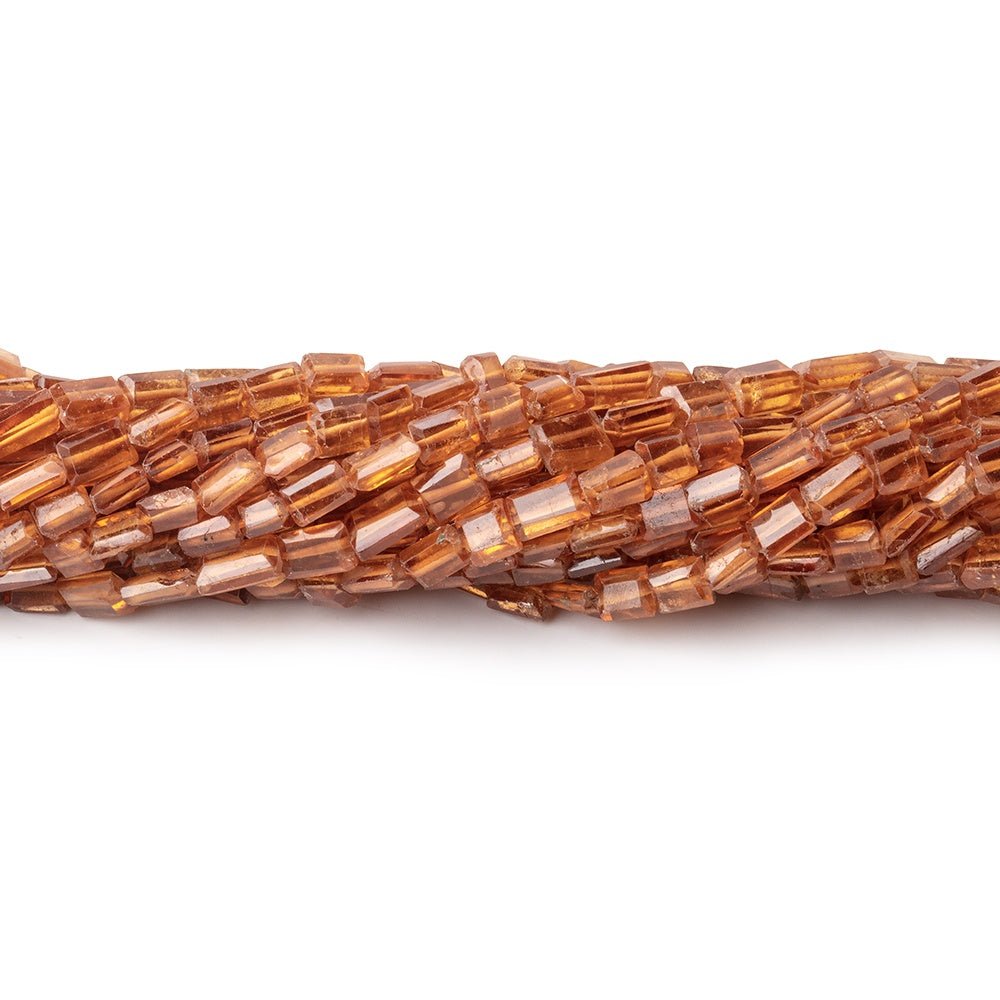 3-4.5mm Spessartite Garnet Faceted Rectangle Beads 14 inch 83 pieces