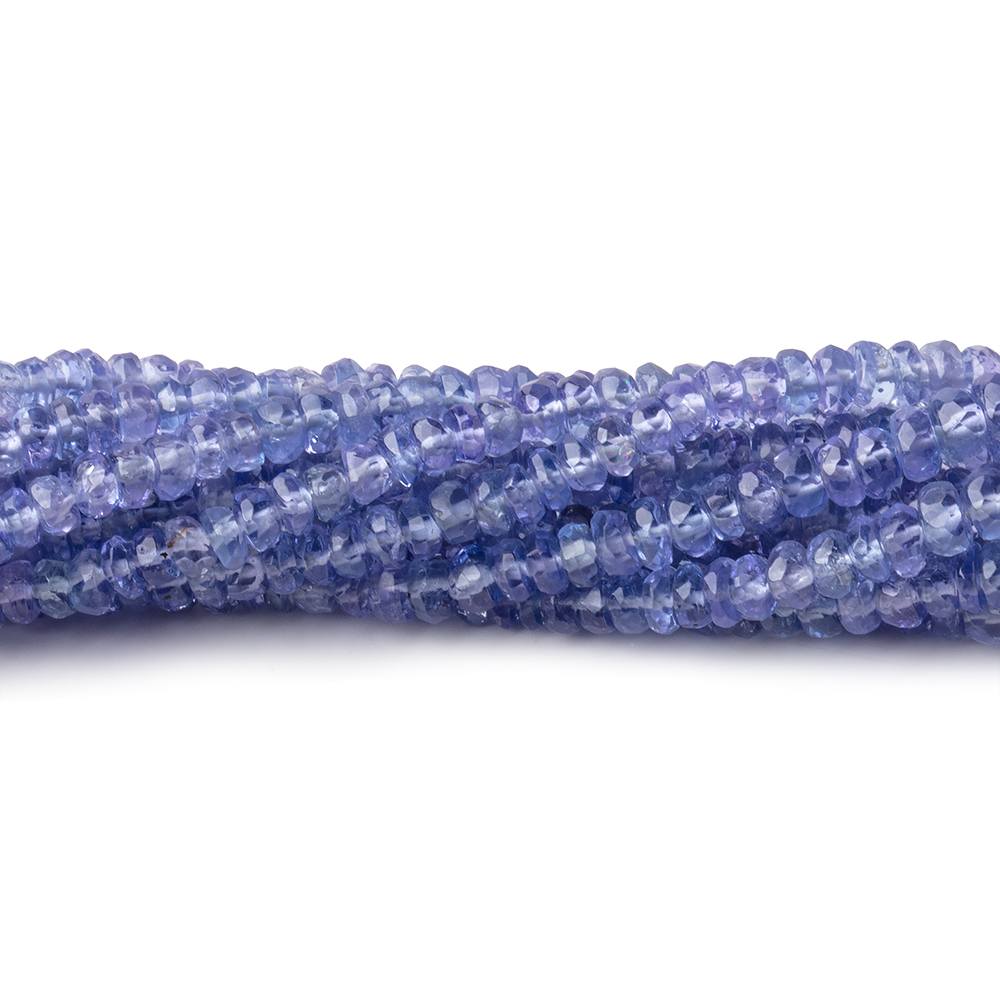 3mm Tanzanite Faceted Rondelle Beads 14 inch 190 pieces