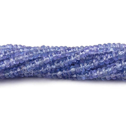 3mm Tanzanite Faceted Rondelle Beads 14 inch 190 pieces